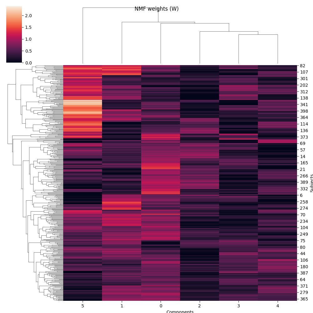 NMF weights (W)