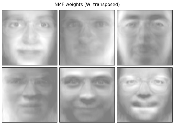 NMF weights (W, transposed)